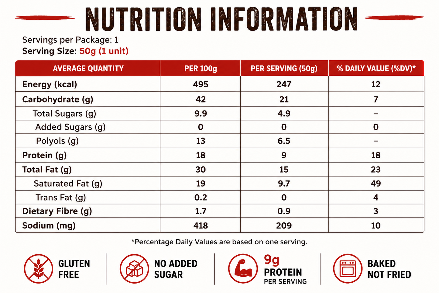Protein Cookie Bar – Garlic Bread Flavour