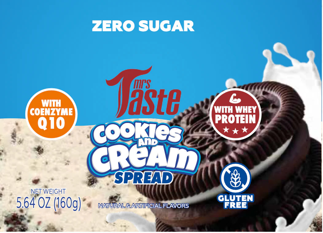 Cookies' n Cream Spread- Sugar-Free, Gluten-Free, Protein & CoQ10 Boost